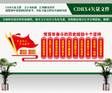 十個(gè)堅(jiān)持文化墻
