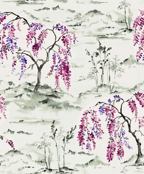 紫藤花高清通道分層文件