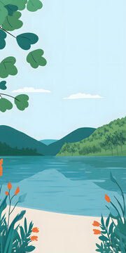 山湖風景