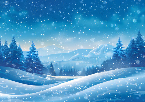 冬日雪景的AI圖片
