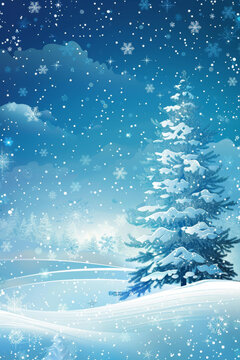 冬季雪景的AI圖片