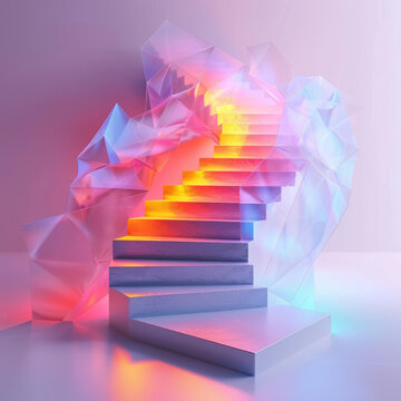 發(fā)光水晶樓梯