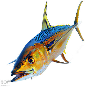 [免摳素材]白色背景上的彩色魚