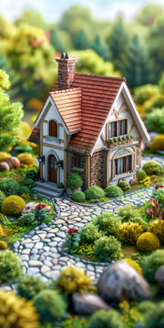 夢(mèng)幻小屋的AI圖片