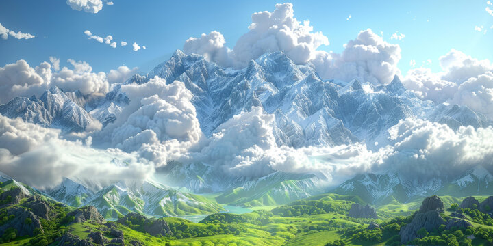 層巒疊嶂 山壑縱橫