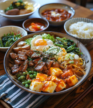 美味的韓式拌飯