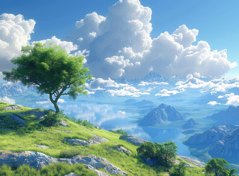 奇幻山湖風(fēng)景