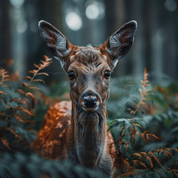 森林中的孤獨(dú)鹿