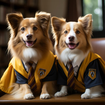 柯基犬扮演哈利波特角色