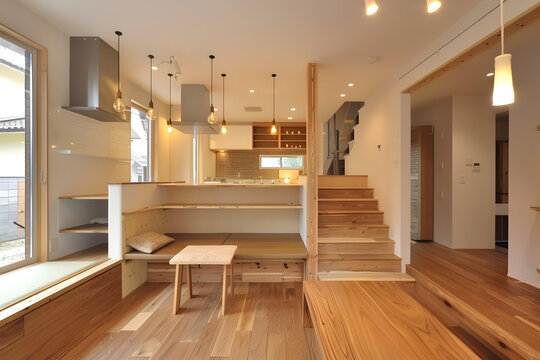 現(xiàn)代簡約風格木質(zhì)地板樓梯住宅室內(nèi)設計