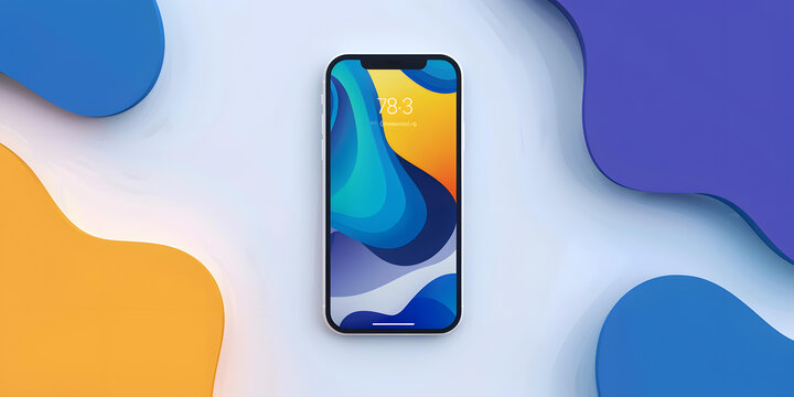 抽象波浪手機壁紙設計