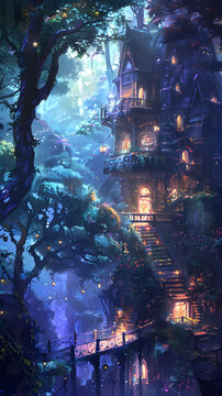 夢幻森林中的魔法小屋