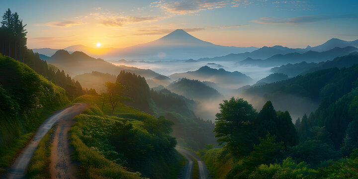 山林日出云海