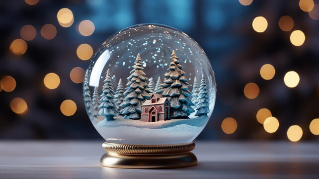 雪球里的冬日小屋