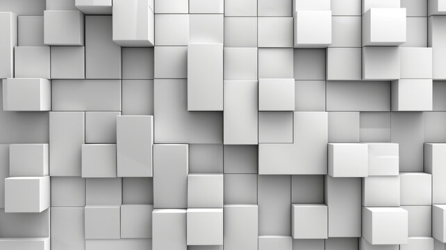 白色立方體背景的插圖