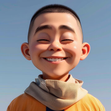 可愛的小男孩沖你微笑