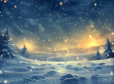 冬日的雪景