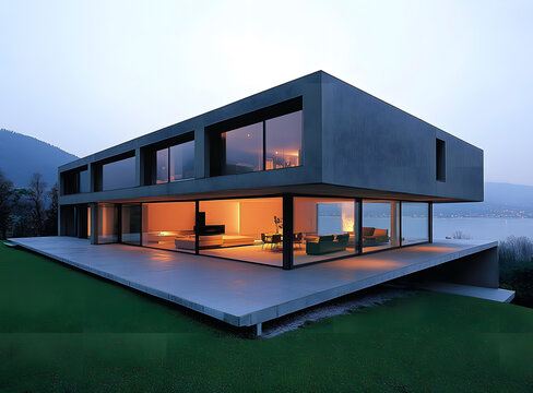 現(xiàn)代湖景別墅建筑設(shè)計(jì)