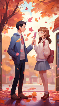 男孩給女孩一封信