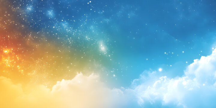 夢(mèng)幻星空云彩背景圖