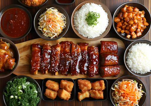 韓式烤肉排骨套餐