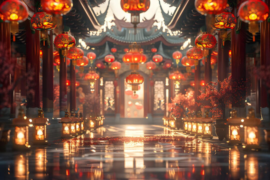 中國傳統(tǒng)建筑的春節(jié)裝飾