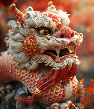 中國龍雕塑特寫