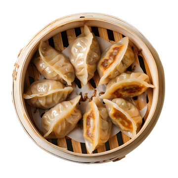 [免摳素材]竹蒸籠里的餃子