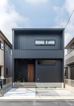 現(xiàn)代兩層黑色外墻住宅
