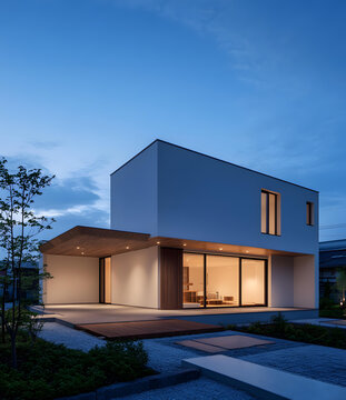 簡約現(xiàn)代白色房屋建筑設(shè)計