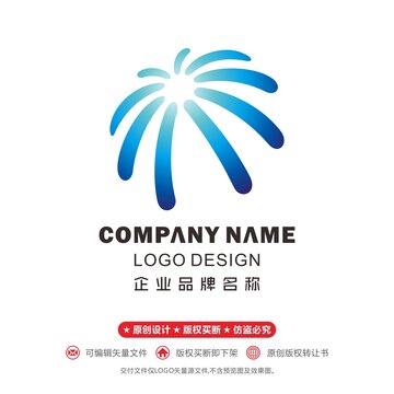 科技logo花標(biāo)志