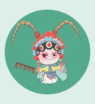 國風(fēng)京劇人物紫郡王