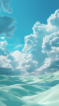 綠松石色的天空和海洋
