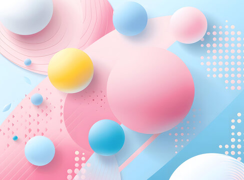 3D球體抽象彩色背景
