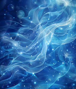 科幻的藍(lán)色星云