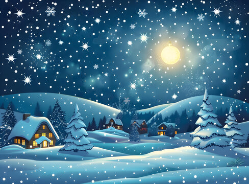 雪花飄飄的圣誕夜