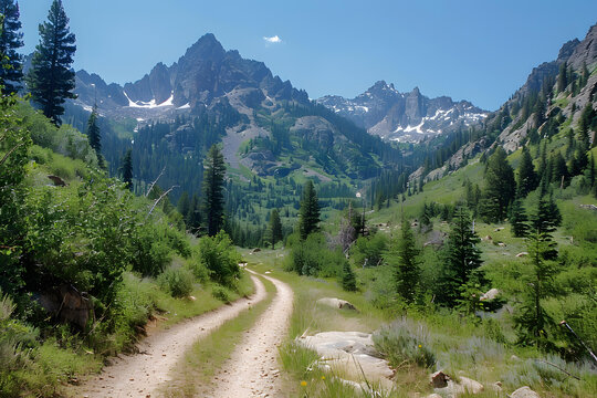 山間土路風景
