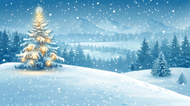 圣誕雪景的AI圖片