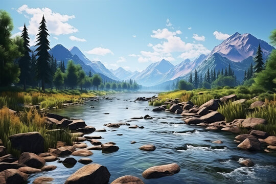 山水樹木風(fēng)景