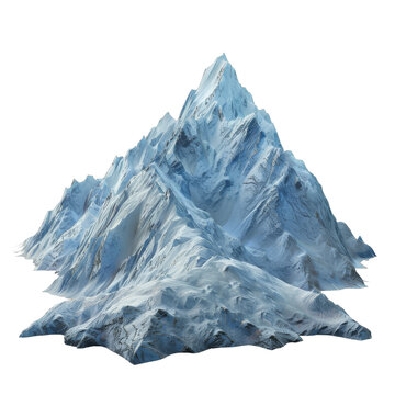 [免摳素材]雪山3D渲染圖