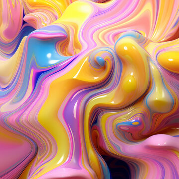 五彩繽紛的抽象畫色彩鮮艷的漩渦