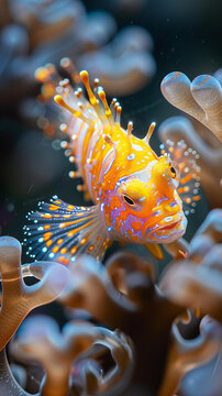 色彩斑斕的珊瑚礁小魚