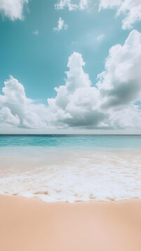 白色沙灘和藍天海景