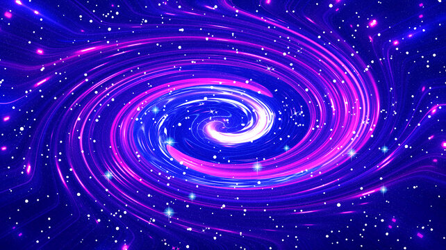 藍紫色唯美星空