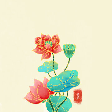 國風(fēng)荷花