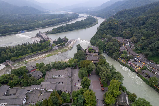 川西旅游都江堰航拍