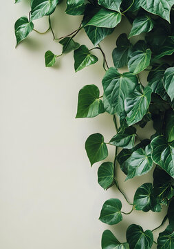 綠色藤蔓植物背景