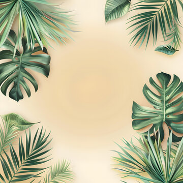 熱帶植物葉子背景