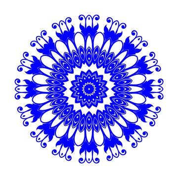 藍(lán)色陶瓷印花