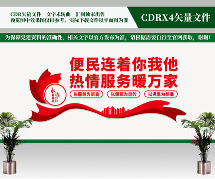 社區(qū)便民服務(wù)中心文化墻